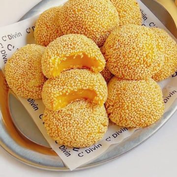 Pumpkin Sesame Balls (2) new