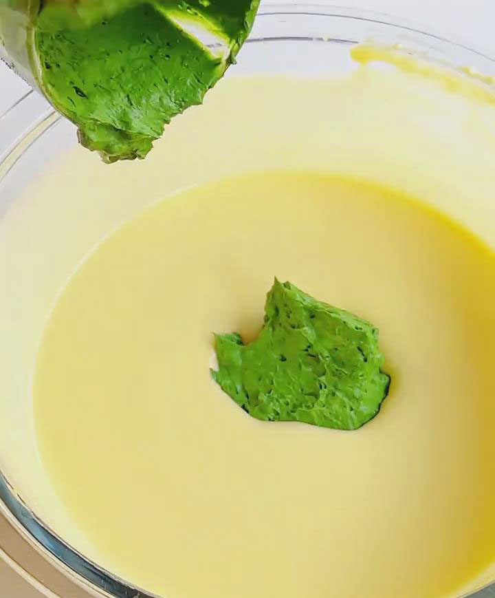 Add matcha to the batter
