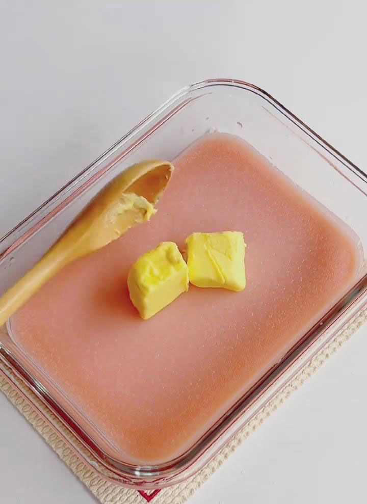 Add the 20g of softened butter directly onto the hot dough