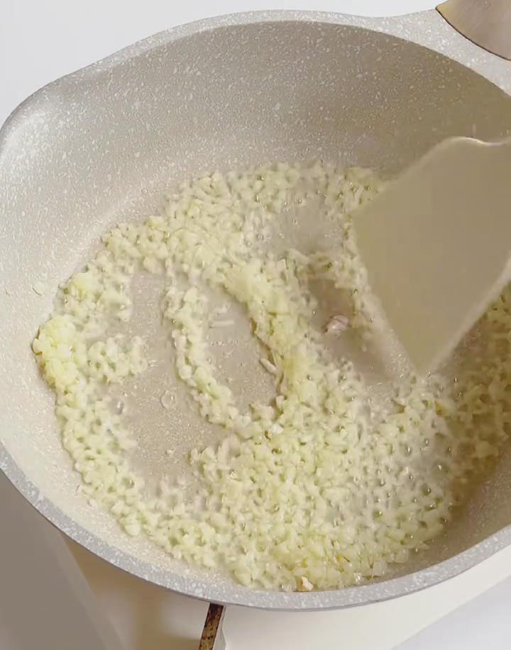 Add the minced garlic