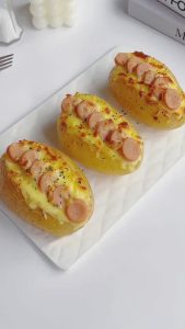 Baked Potato with Cheese & Sausage (1)