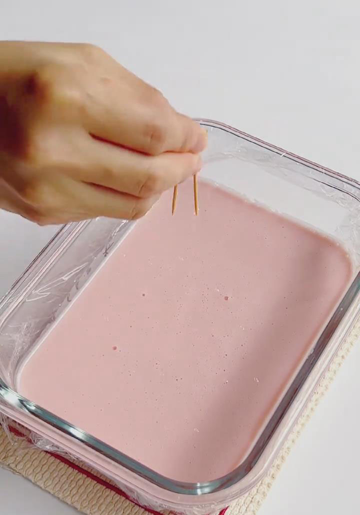 Cover the bowl tightly with plastic wrap and poke a few small holes in it with a toothpick