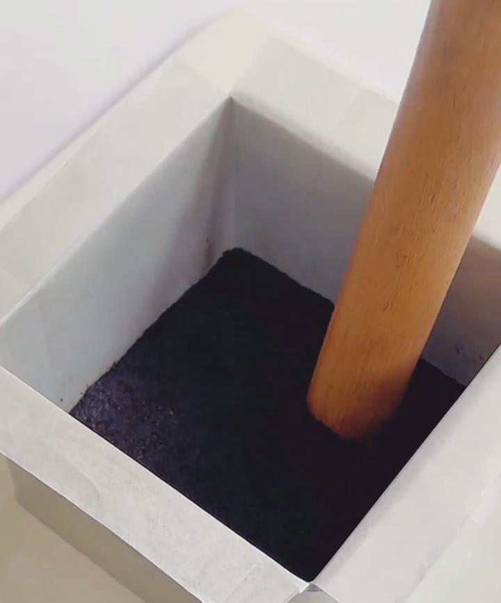 Press the crumb mixture into the bottom of the mold