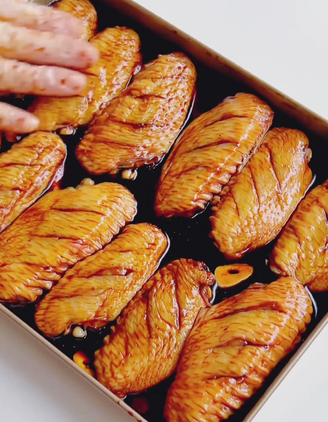 oss or massage the marinade into the wings until evenly coated.