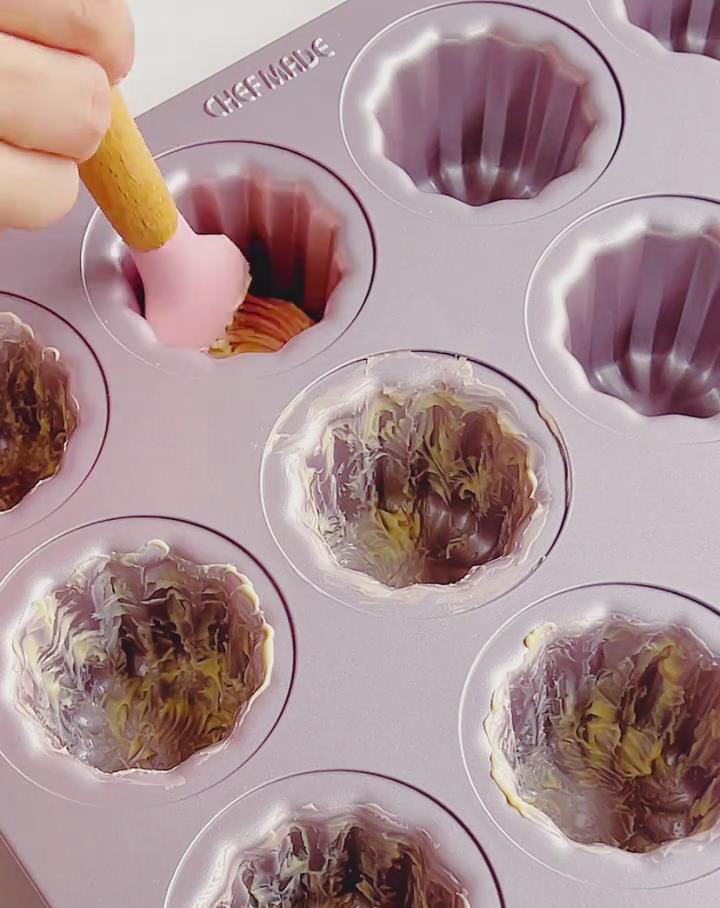 Brush the inside of your baking mold