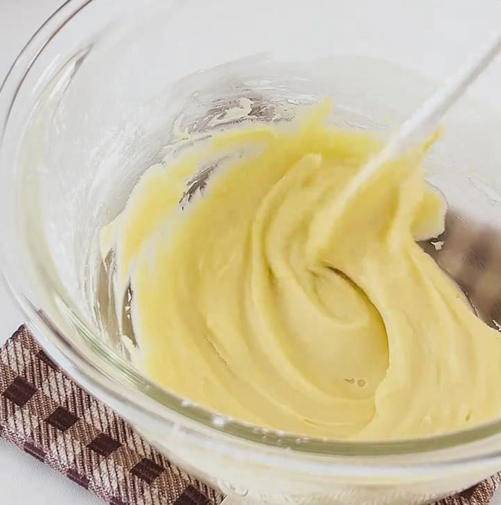 Mix until just combined and no dry streaks of flour remain