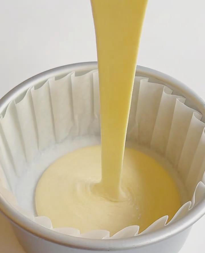 Pour in half the batter