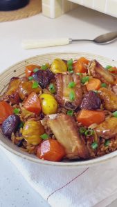 Rice Cooker Chestnut Pork Ribs & Rice (4)