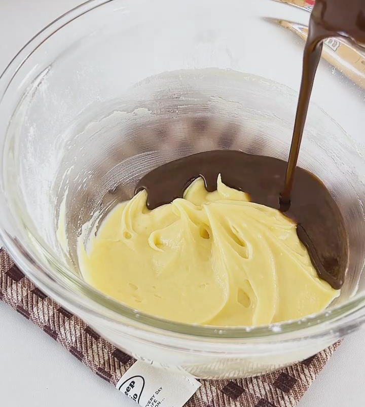 pour it into the batter