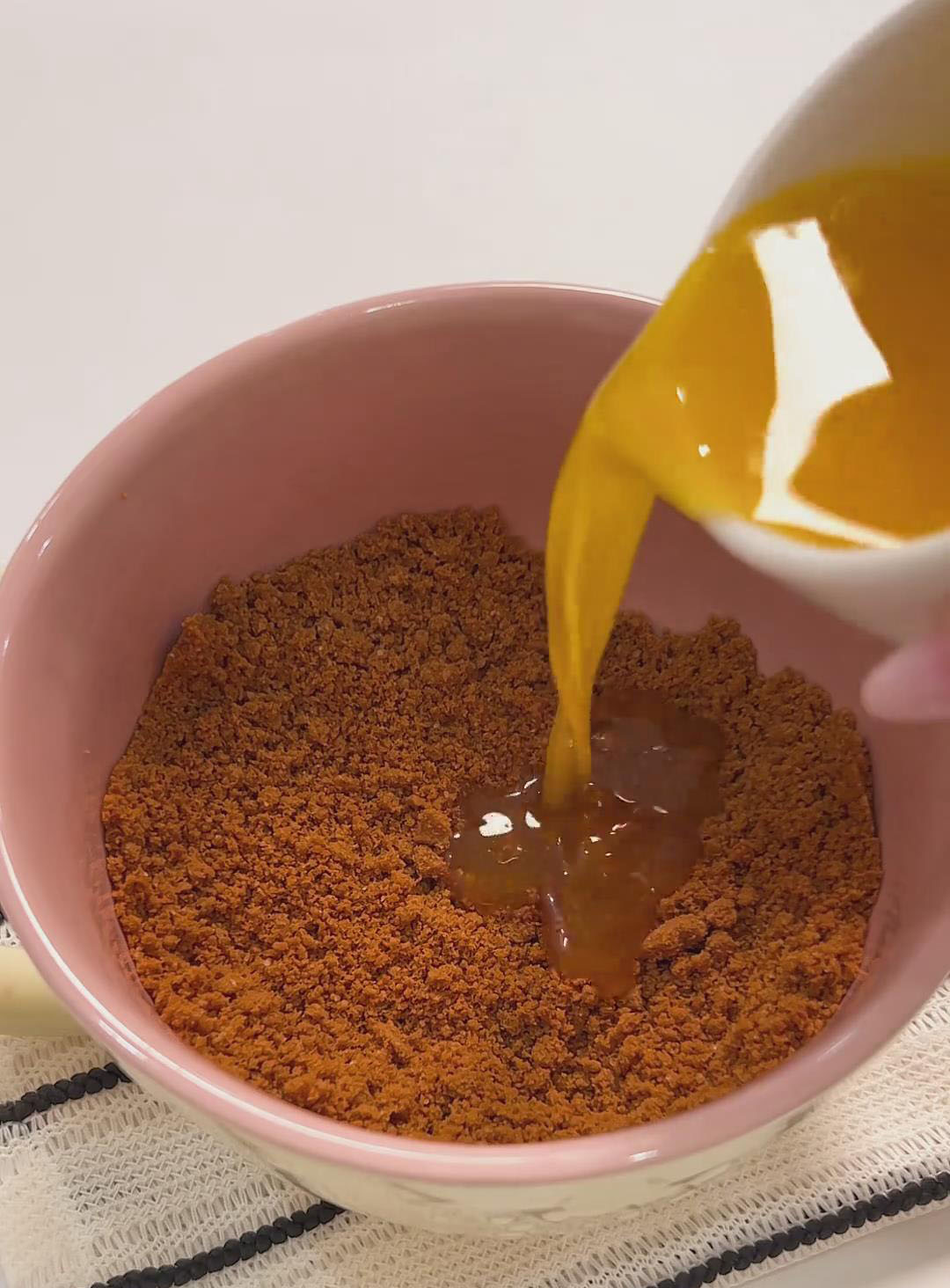 Add the melted butter