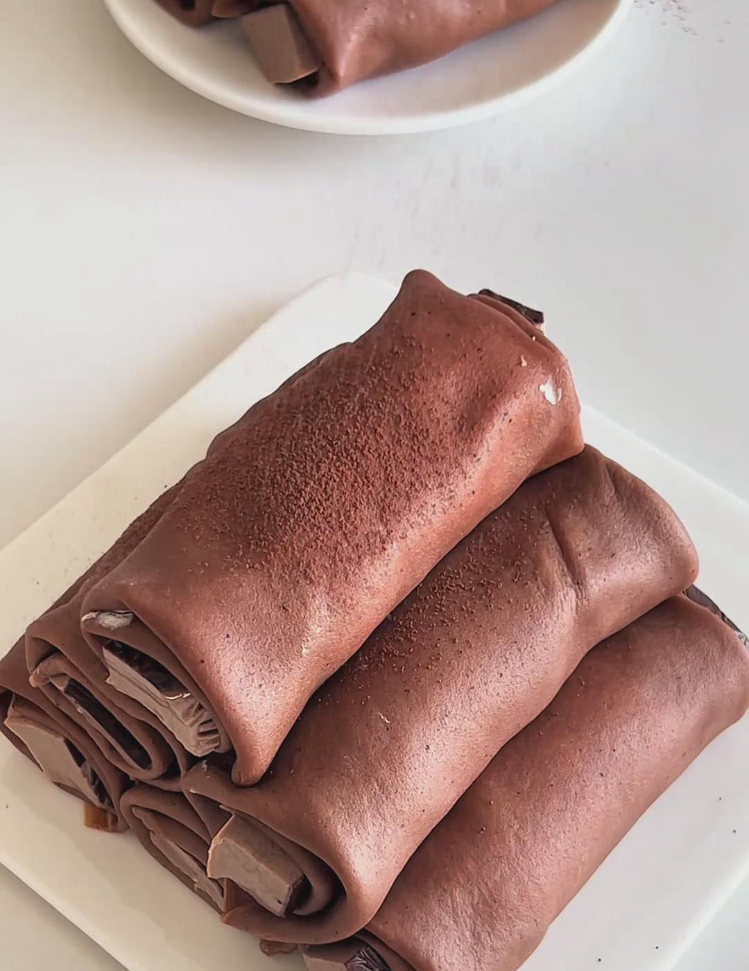 Dust the surface with cocoa powder