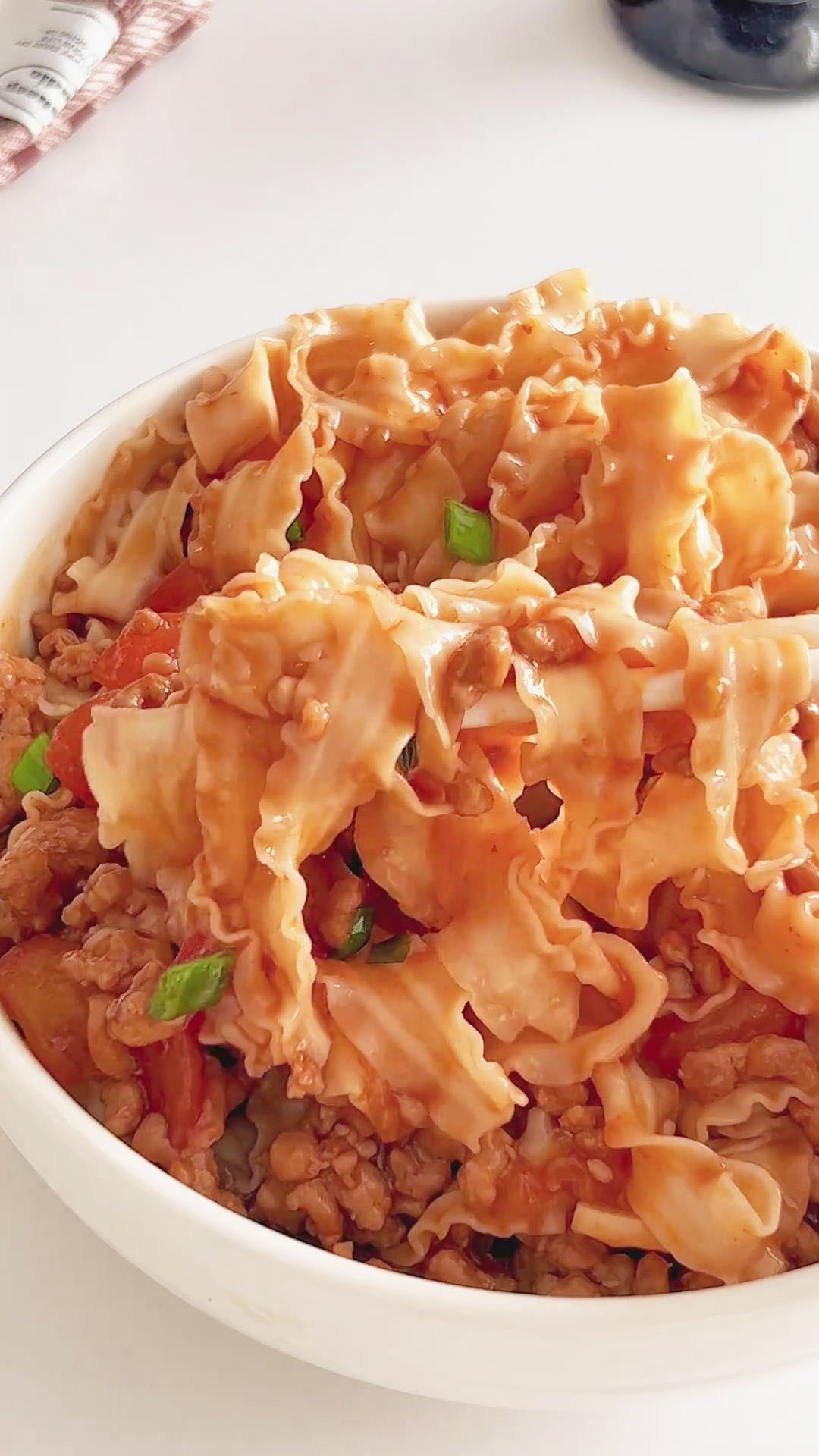 Tomato Noodles with Minced Meat (4)