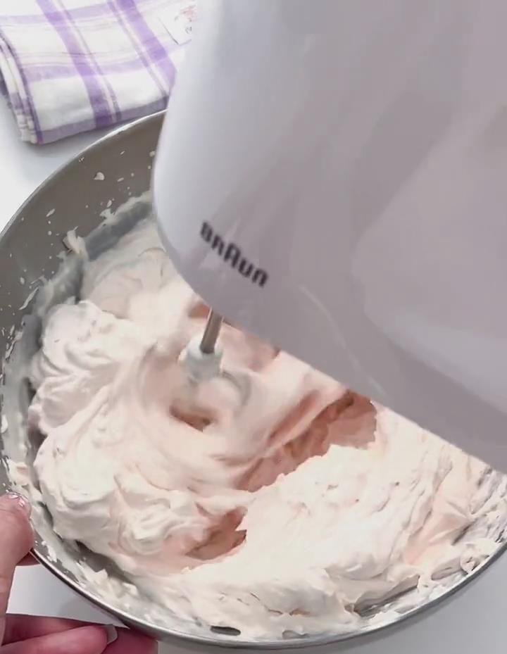 continue whipping on medium speed