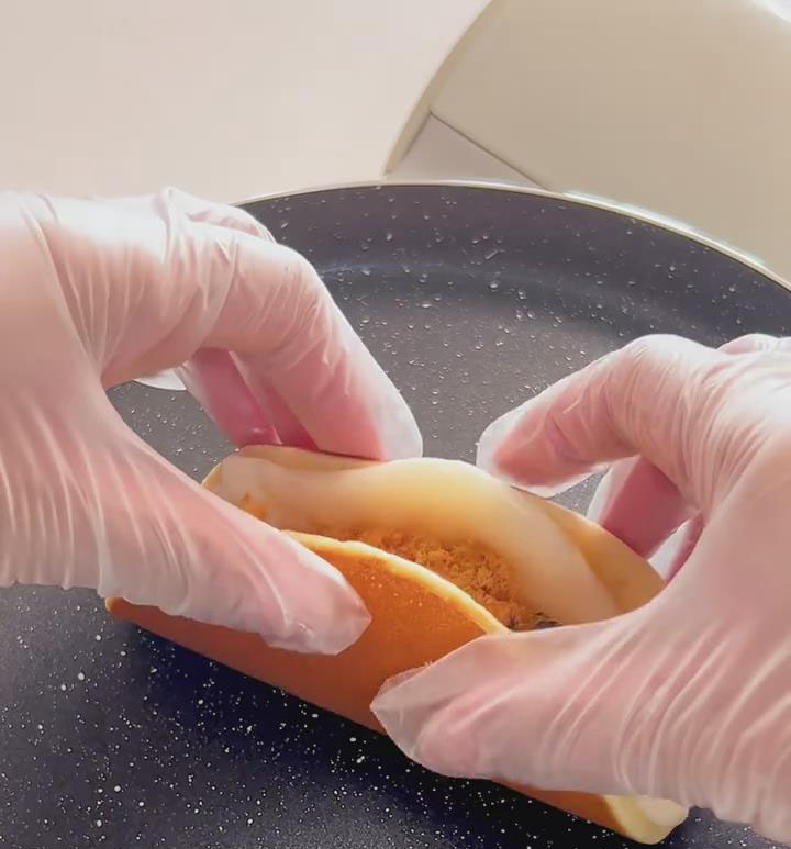 fold the pancake in half over the filling