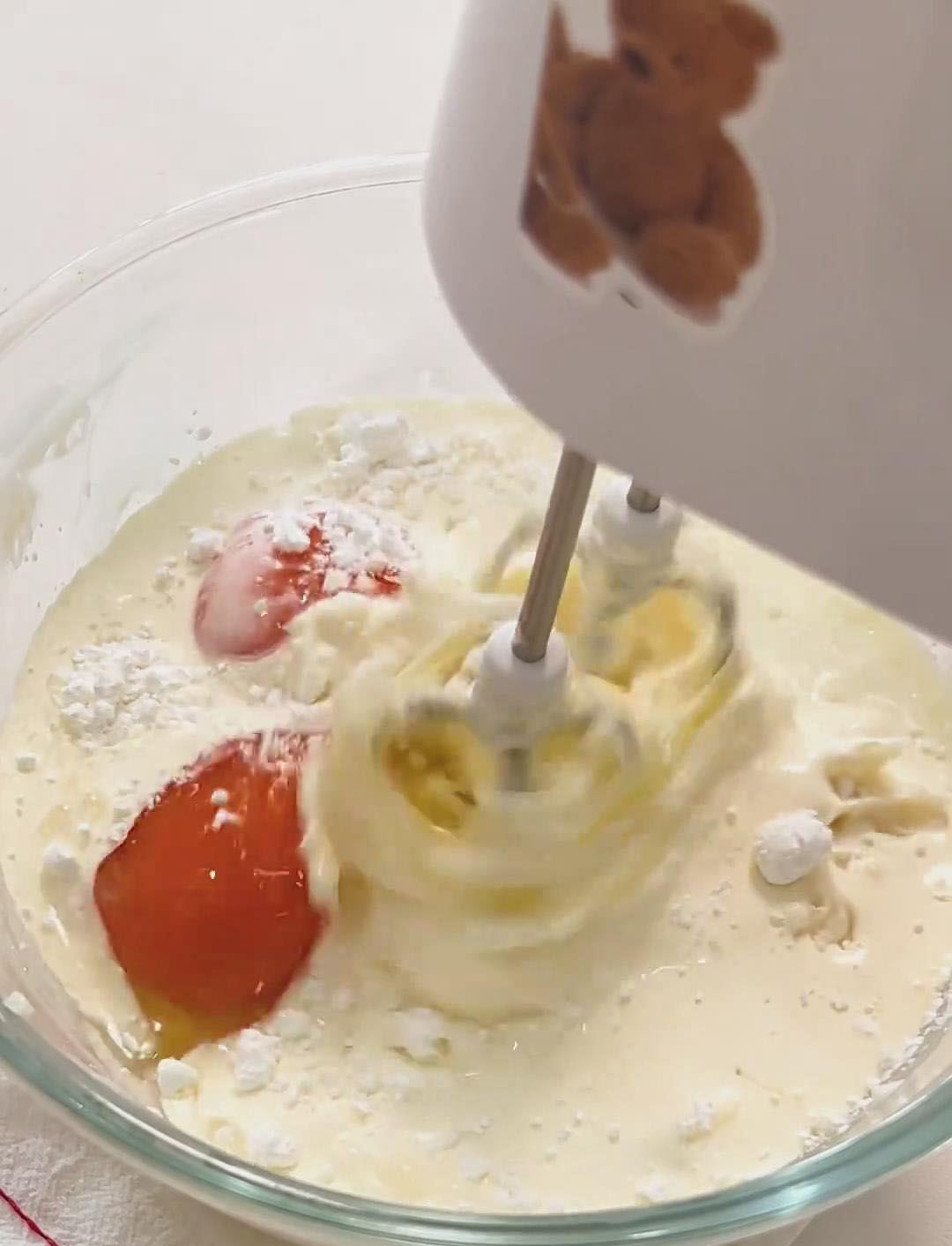 mix on low speed with an electric mixer