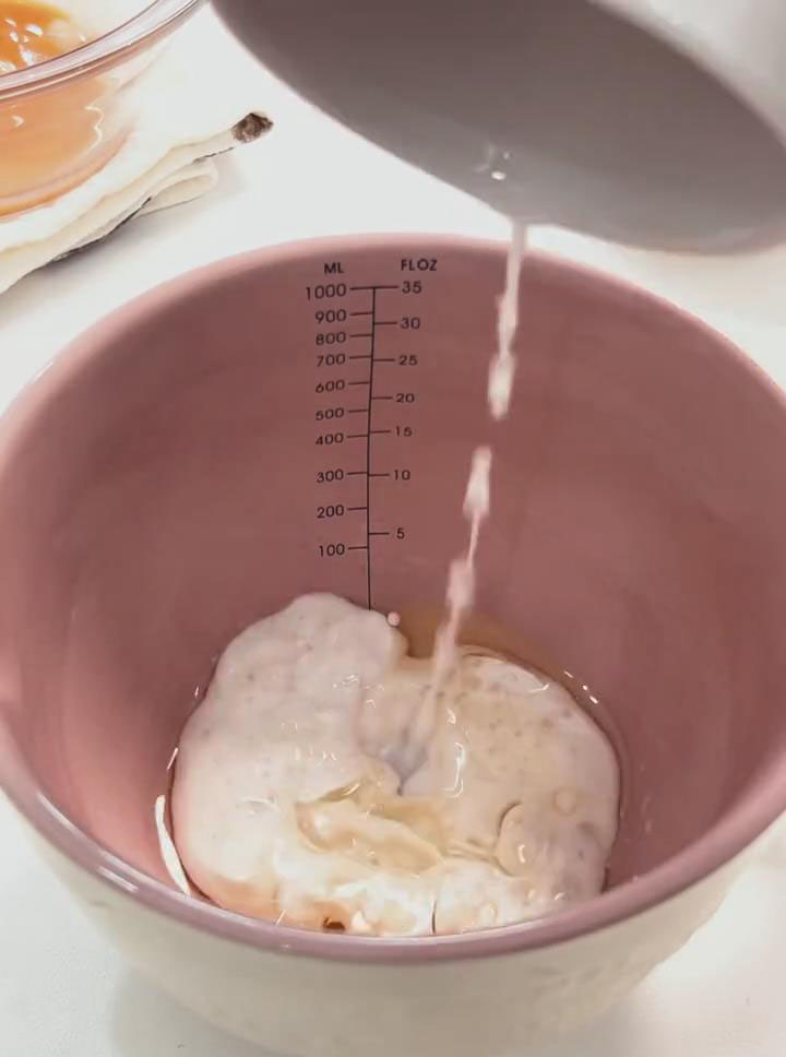 whisk together the corn oil and milk