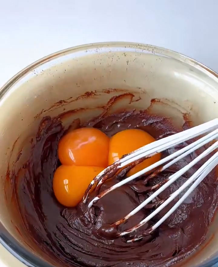 Add the 3 egg yolks to the batter