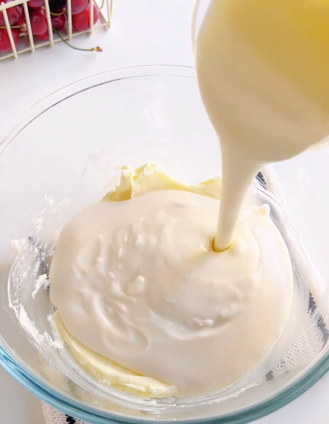 Add the yogurt and heavy cream