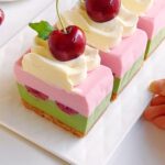 Cherry Matcha Cheesecake Mousse Cake (1)