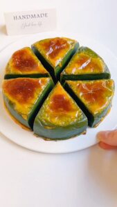 Matcha Baked Milk Custard (2)