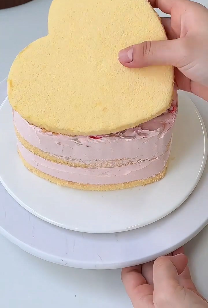 Top with the final cake layer