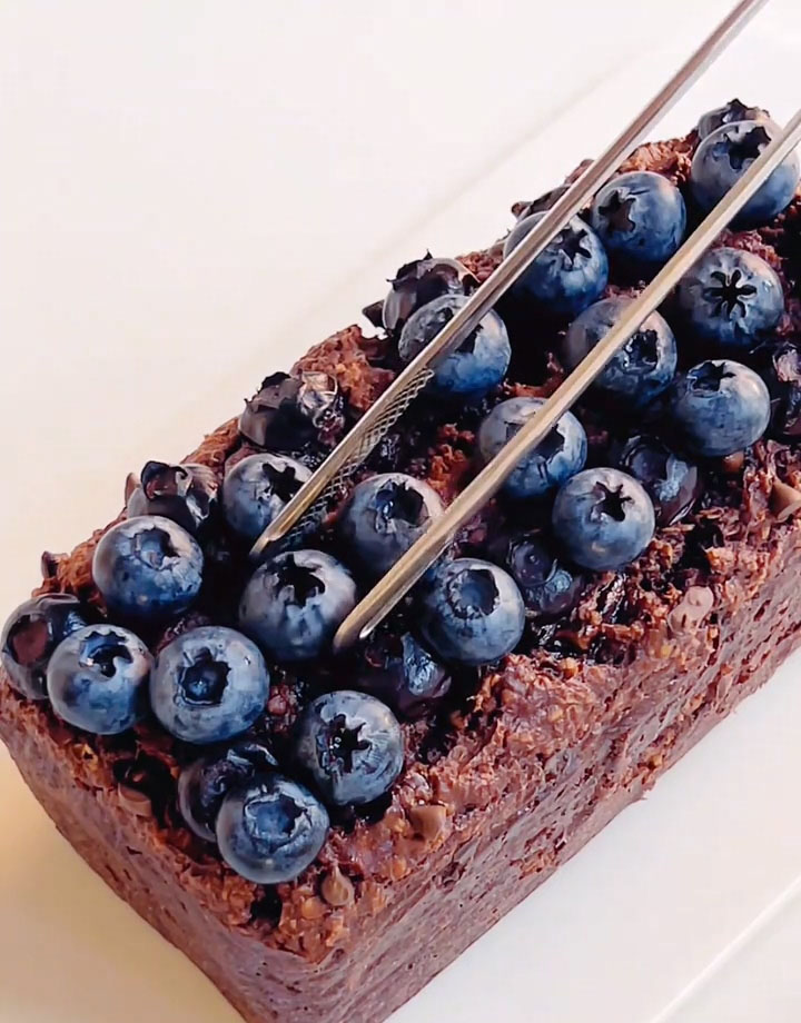 arrange a few more fresh blueberries on top for that just made look