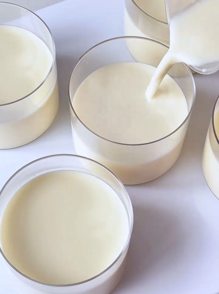 divide the mixture evenly among your desired serving glasses