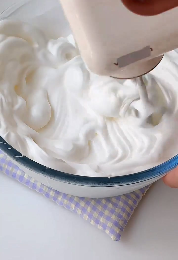 whip on high speed until soft peaks form