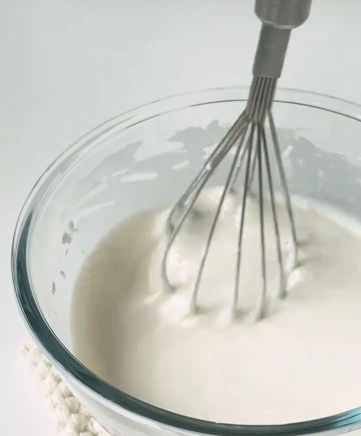 whisk in the milk until you have a completely smooth, lump free batter