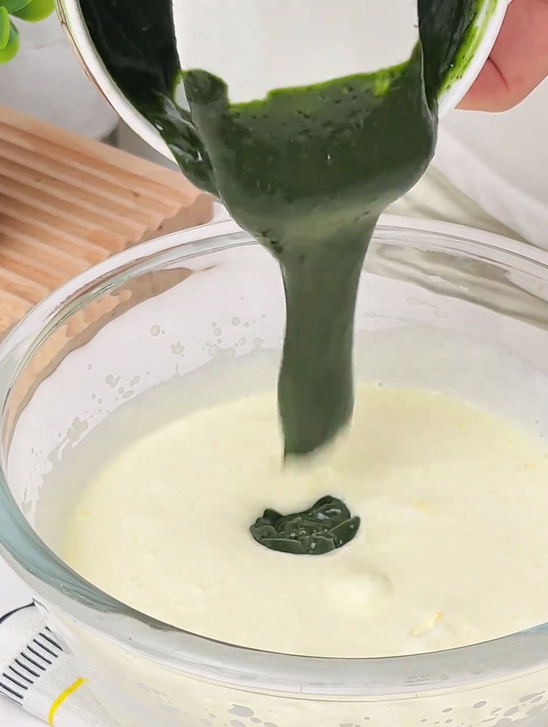 Add matcha ganache to taste