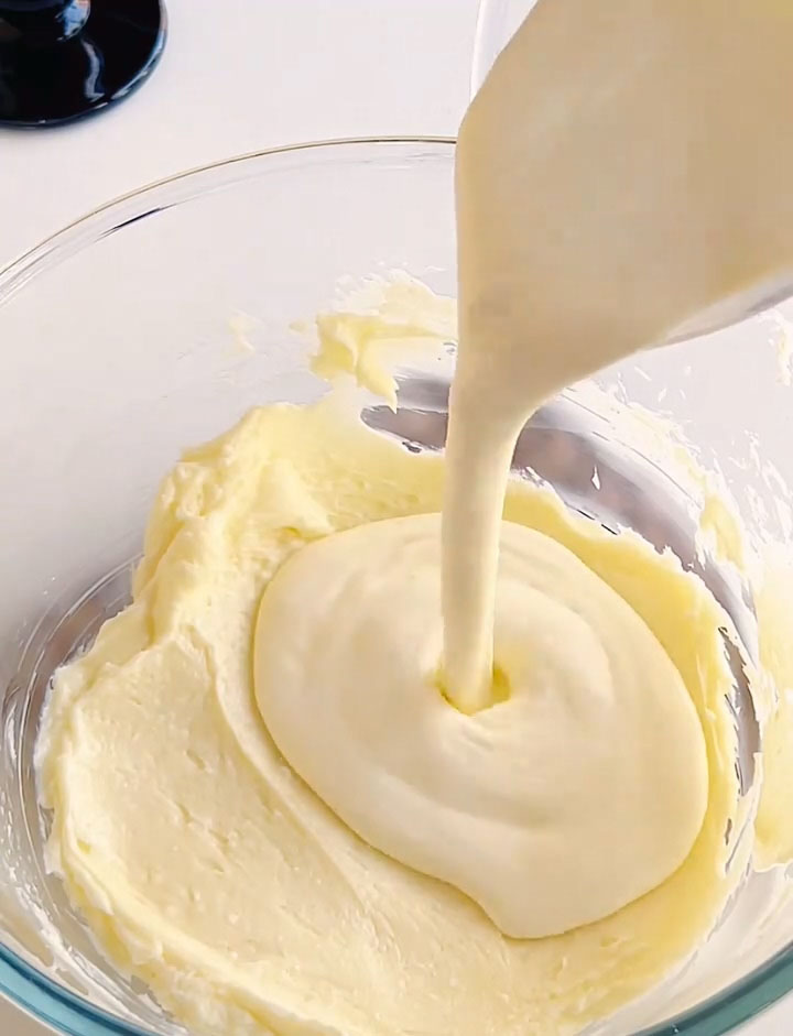 Add the heavy cream and mix until well combined