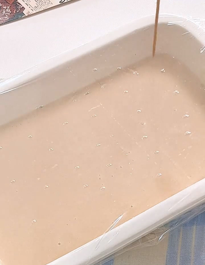 Cover the bowl tightly with plastic wrap