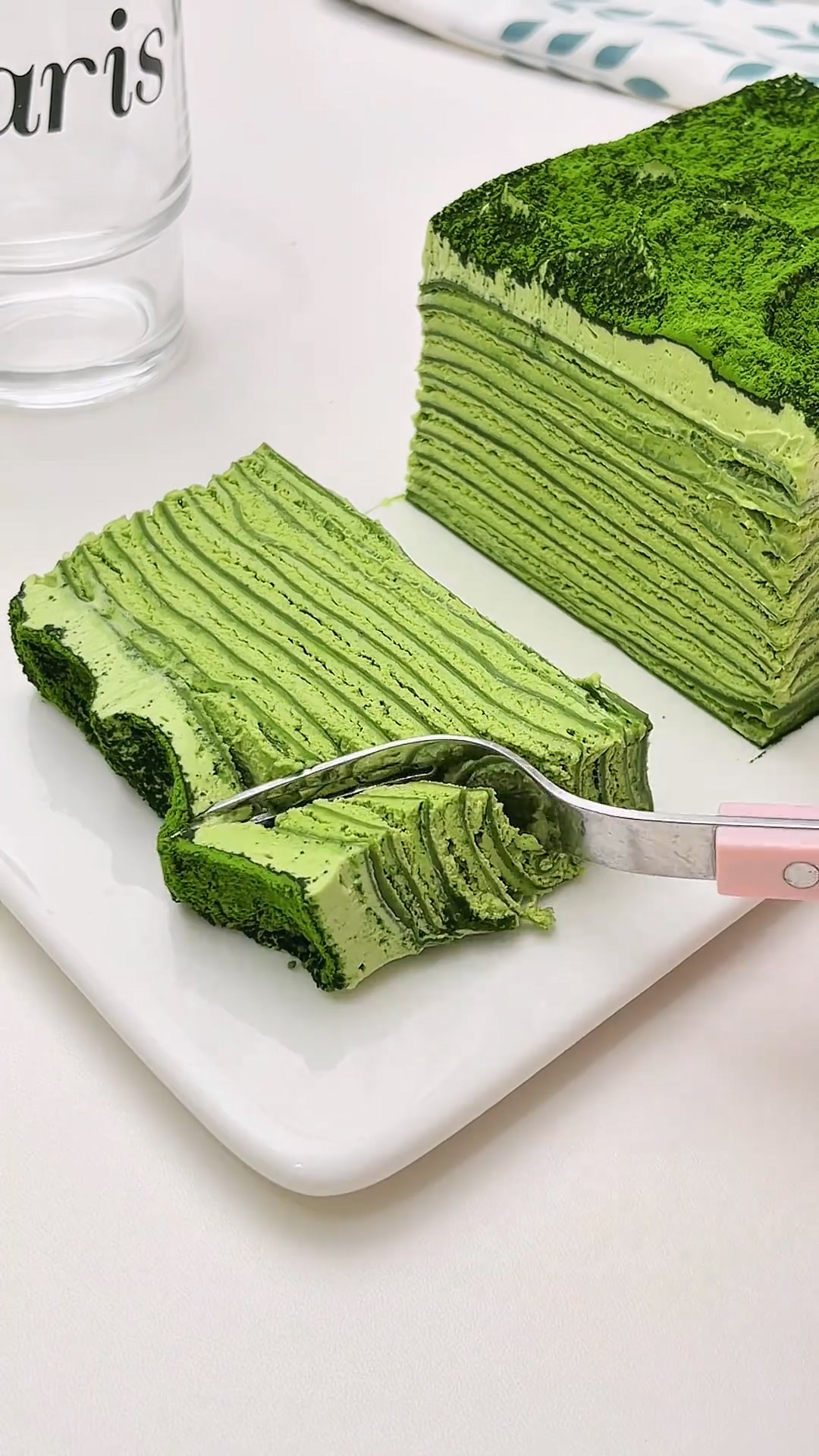 Easy Matcha Crepe Cake (5)