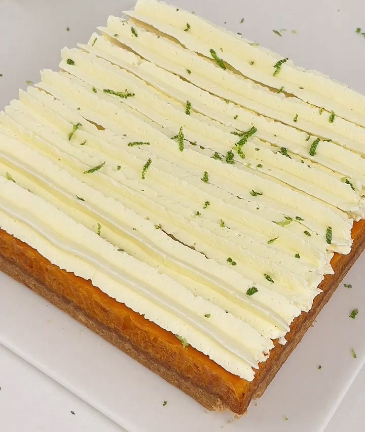 Garnish with a sprinkle of lime zest