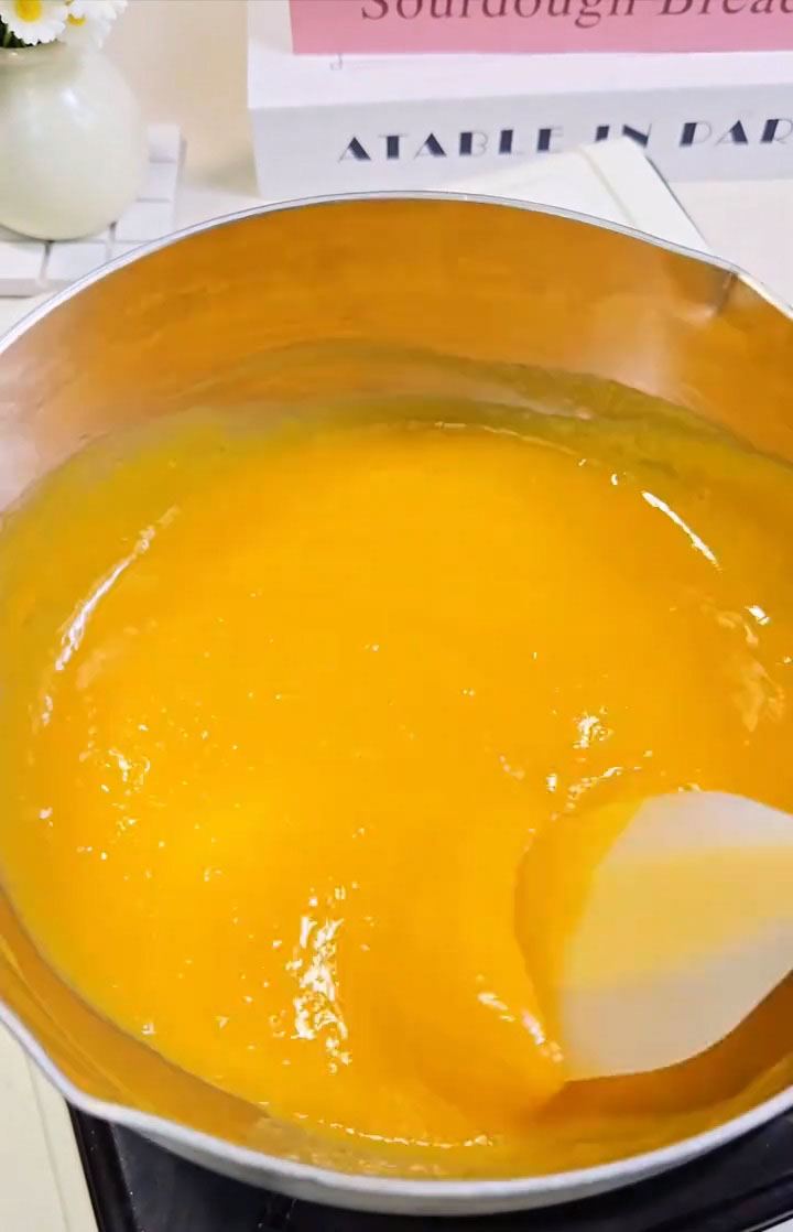 Heat the mixture over low flame, stirring constantly