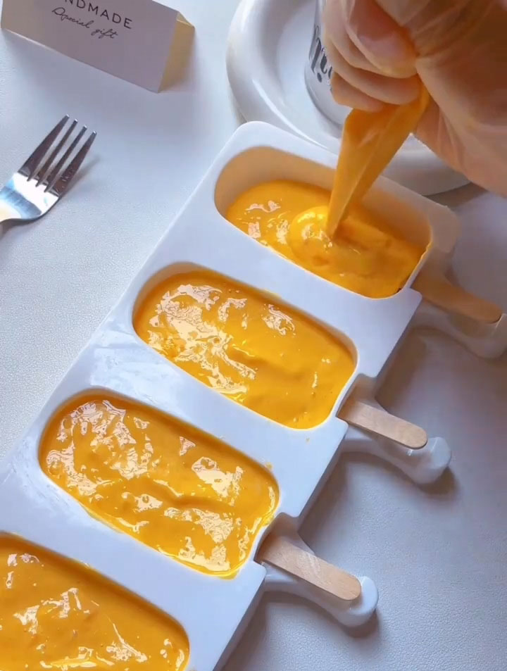 Pipe the mixture into your prepared molds