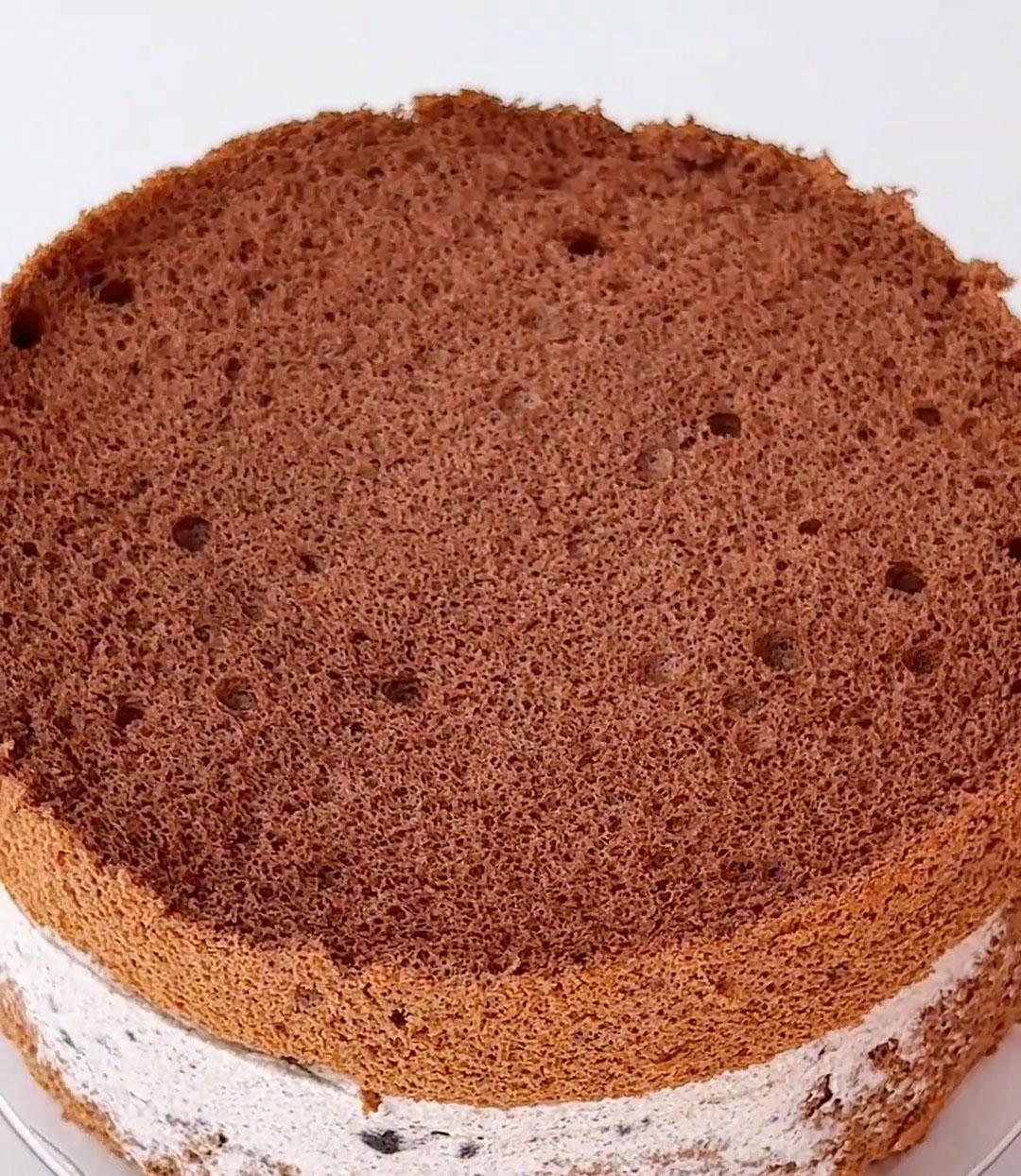 Place the second cake layer on top