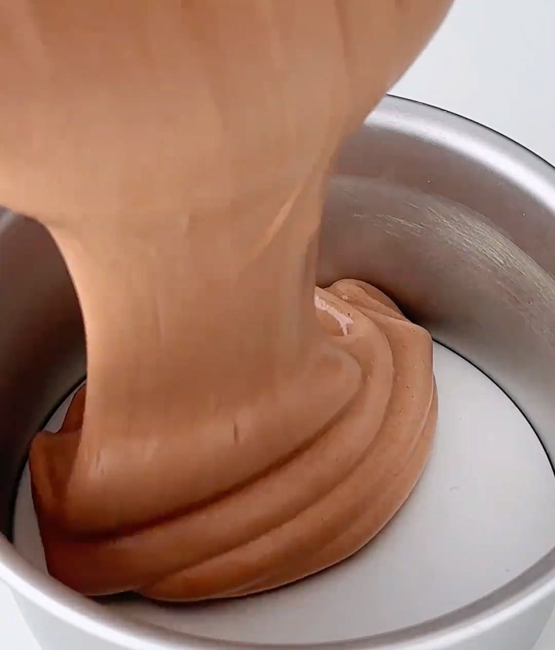 Pour the batter into a 6 inch chiffon cake mold