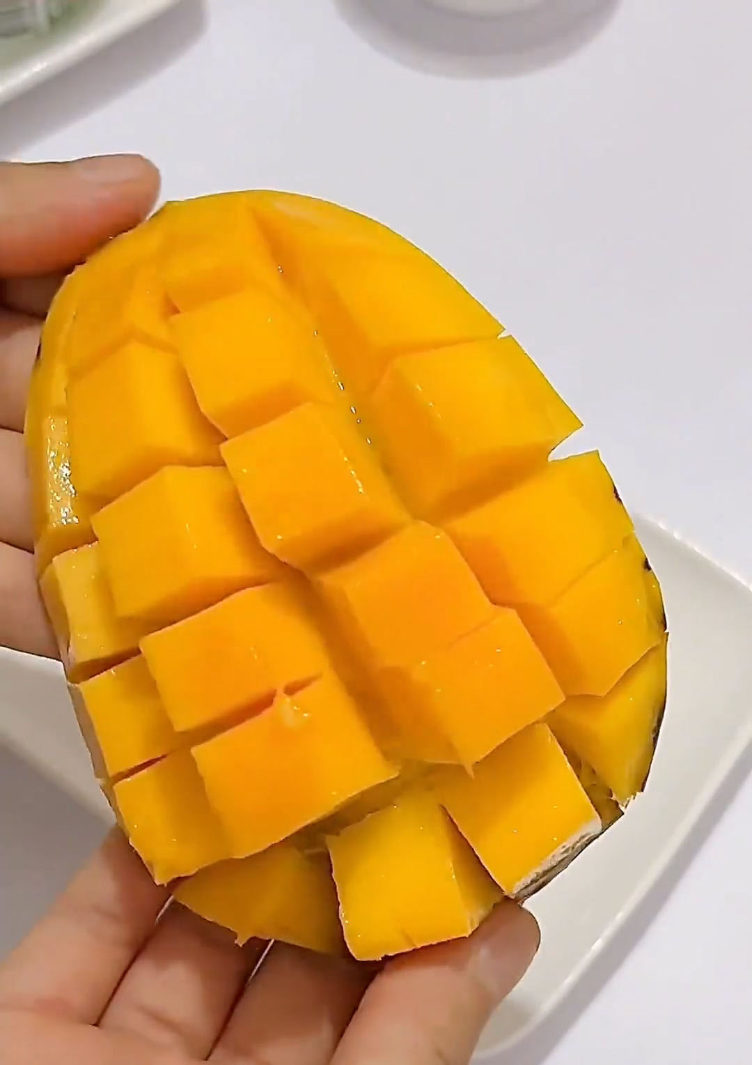 Reserve one half to be cut into small