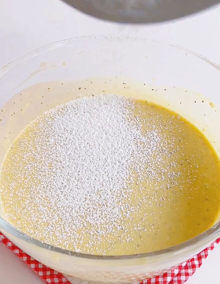 Sift the cornstarch into the batter