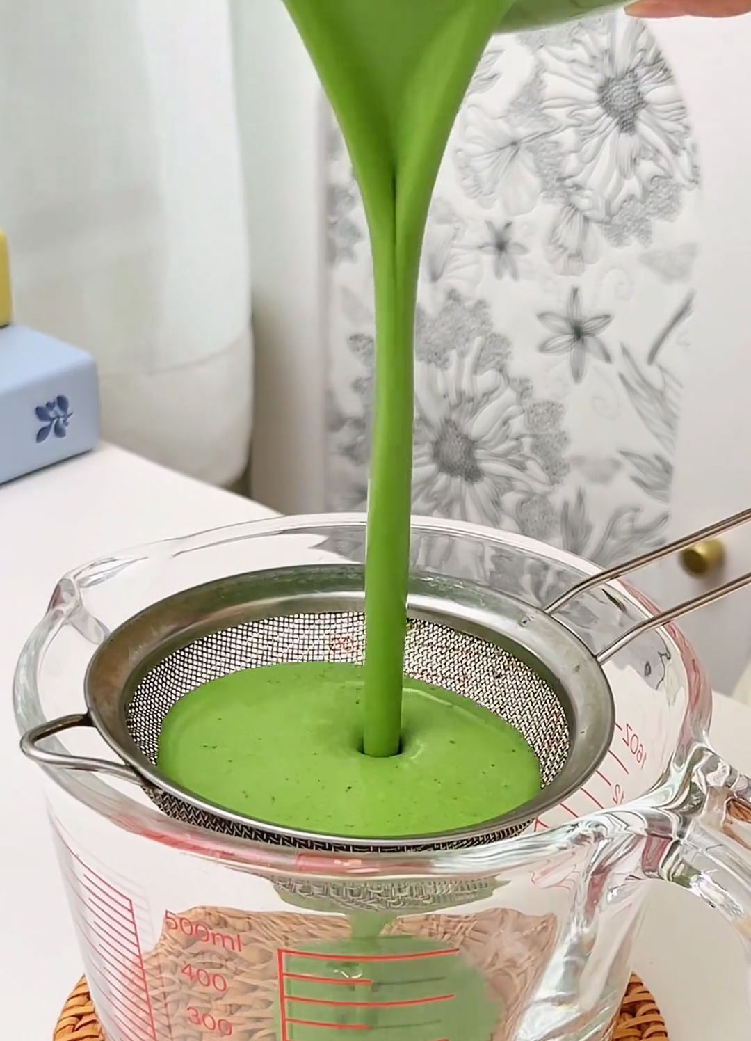 Strain the batter through a fine mesh sieve once to remove any remaining clumps