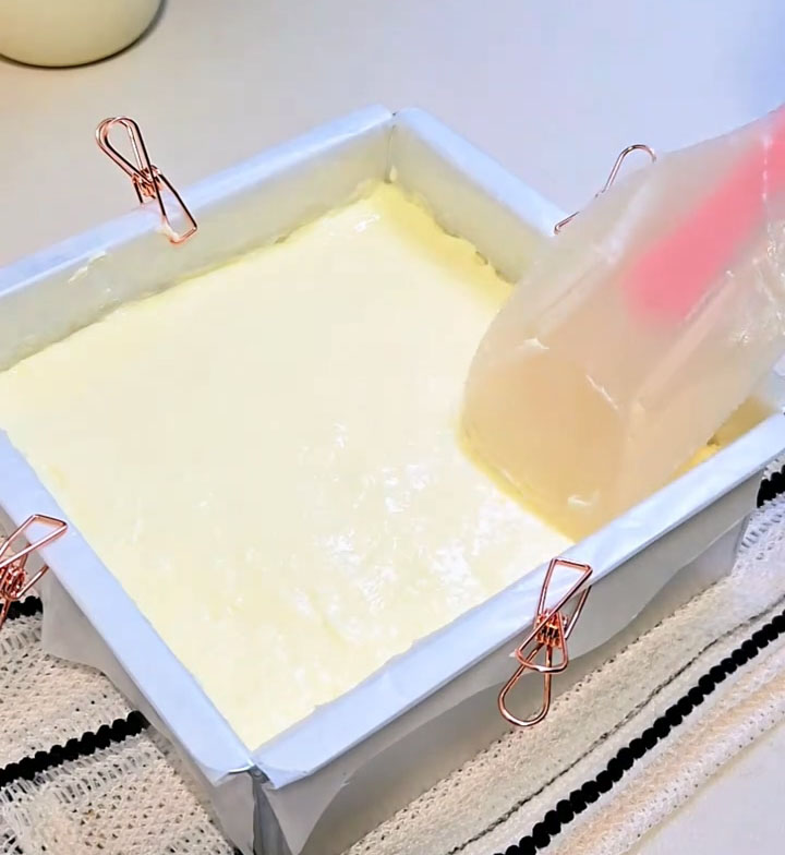 Use a spatula to smooth the surface evenly