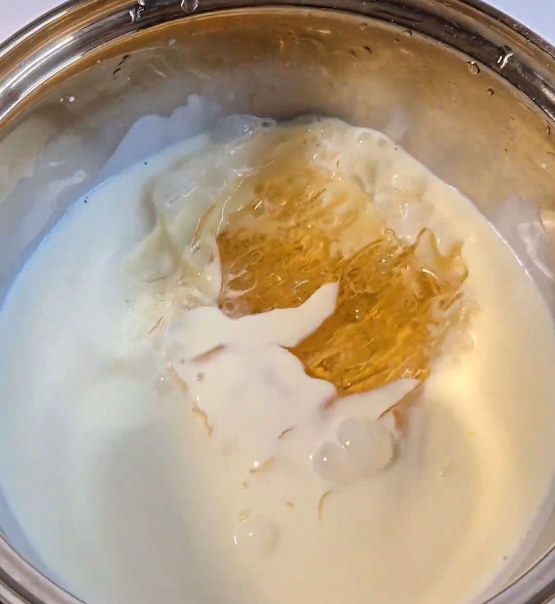 add them to the warm milk mixture