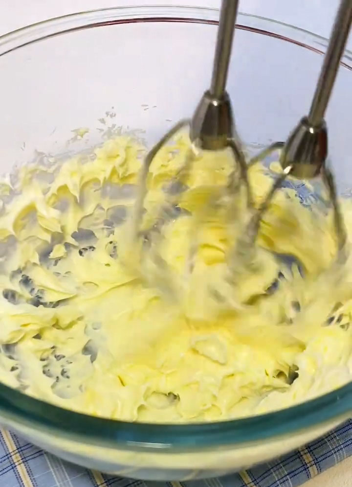 beat with an electric hand mixer until the mixture is smooth, creamy