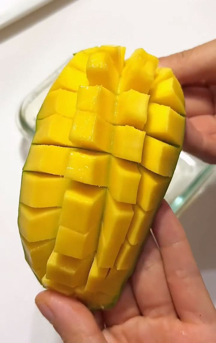 dice the flesh into small, uniform cubes