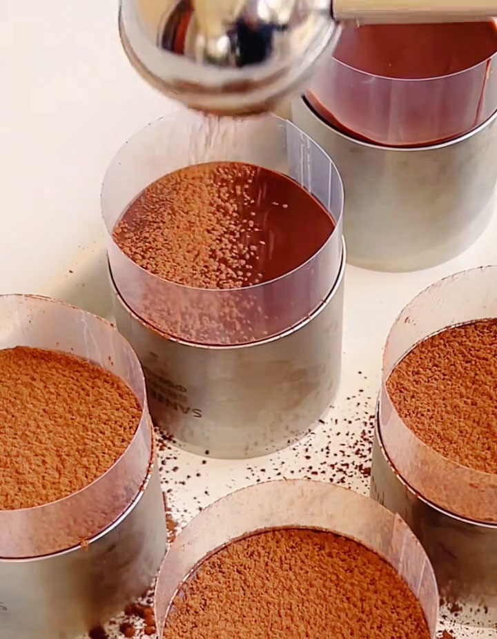 dust the tops with cocoa powder