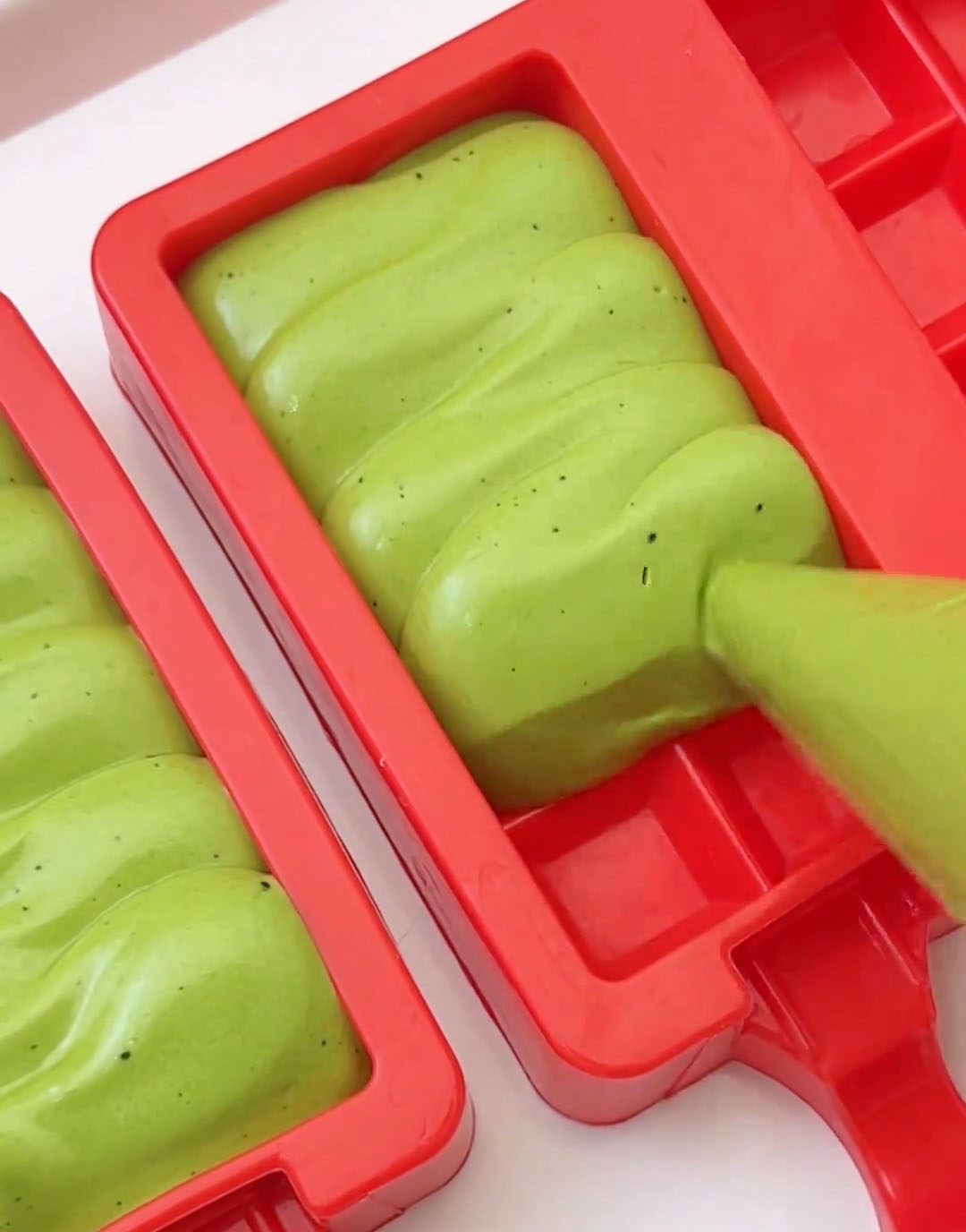 pipe the mixture into your ice pop molds