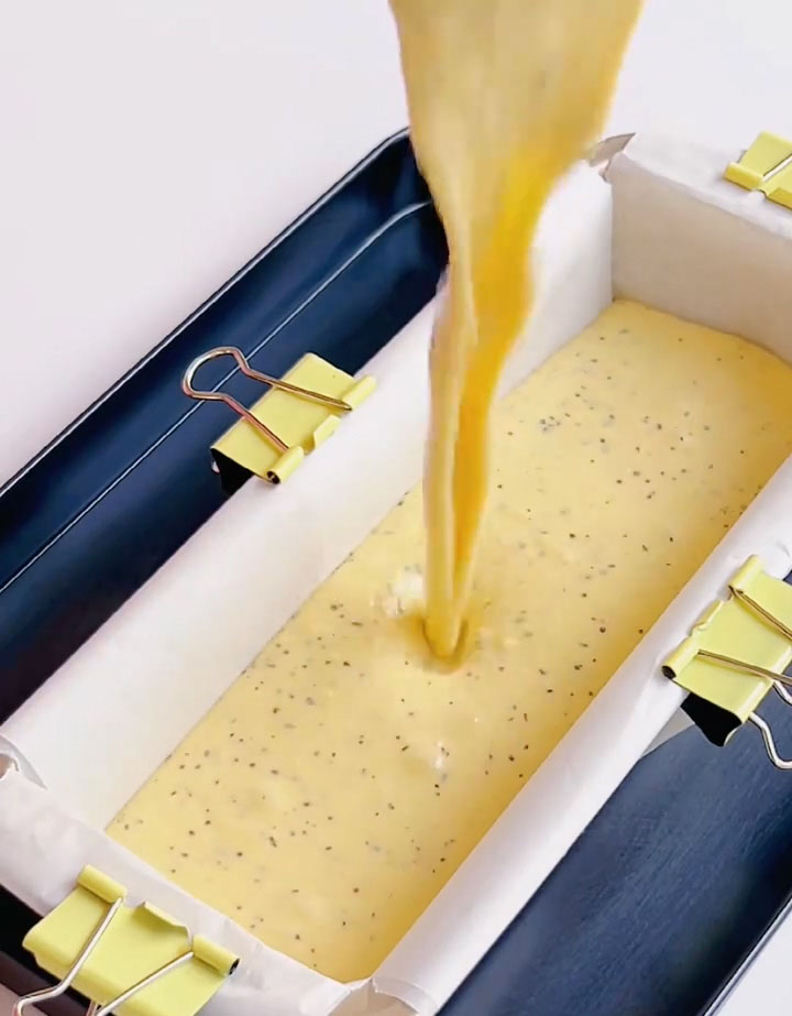 pour the batter into the mold