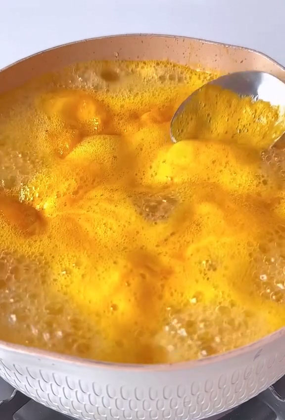 skim off any foam that rises to the surface