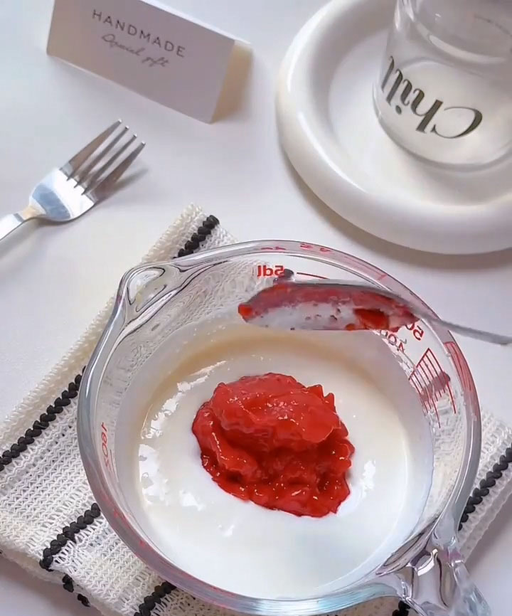 Add the strawberry jam